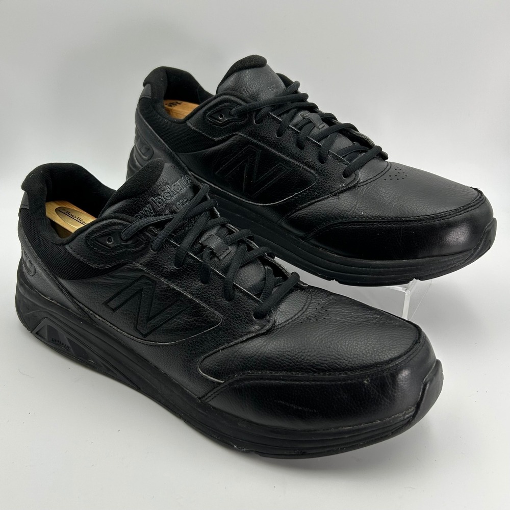 New Balance 928v2 Walking Shoes Men 12 Black Leather MW928BK2 Dad Shoes Normcore